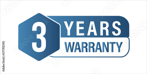product warranty abstract, 3 year warranty vector icon