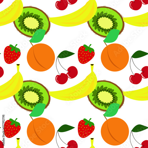 Pattern frutta allegra e colorata 