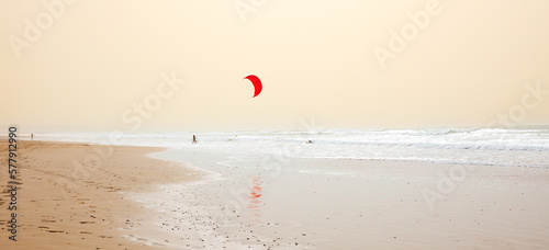 Kitesurf on the beach