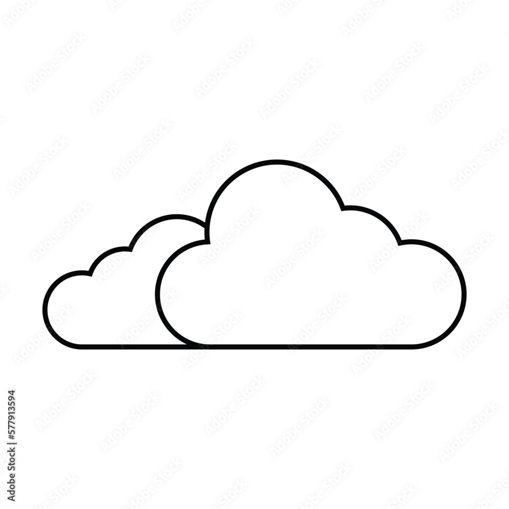 cloud icon, sky vector, wed illustration