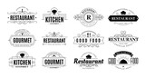 set of logos for a restaurant.