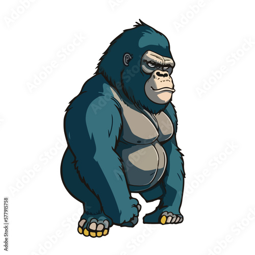 cute gorilla cartoon style