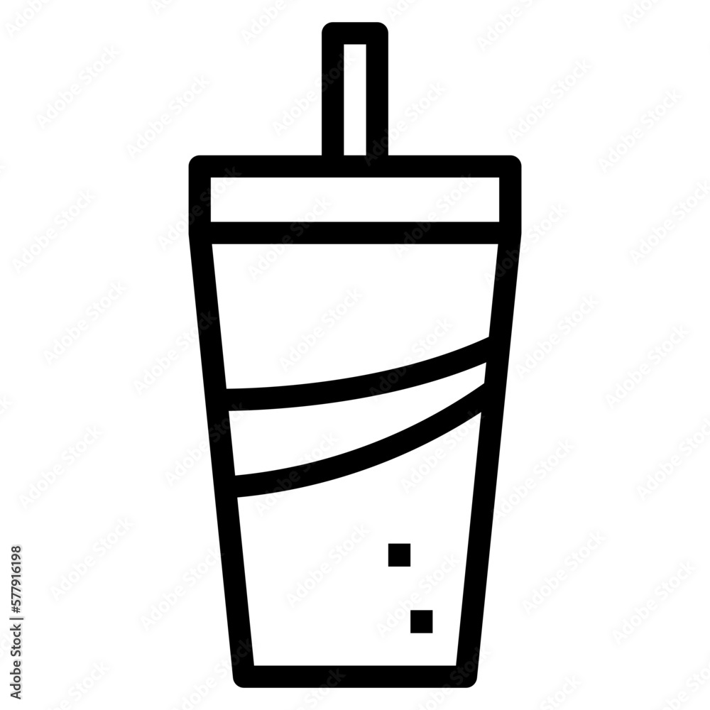 Obraz premium beverage line icon style