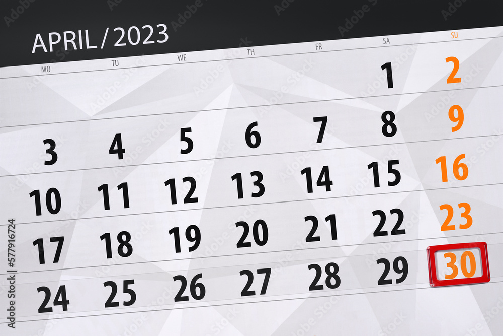 Calendar 2023, deadline, day, month, page, organizer, date, april, sunday, number 30 Calendar 2023, deadline, day, month, page, organizer, date, april, sunday, number 30