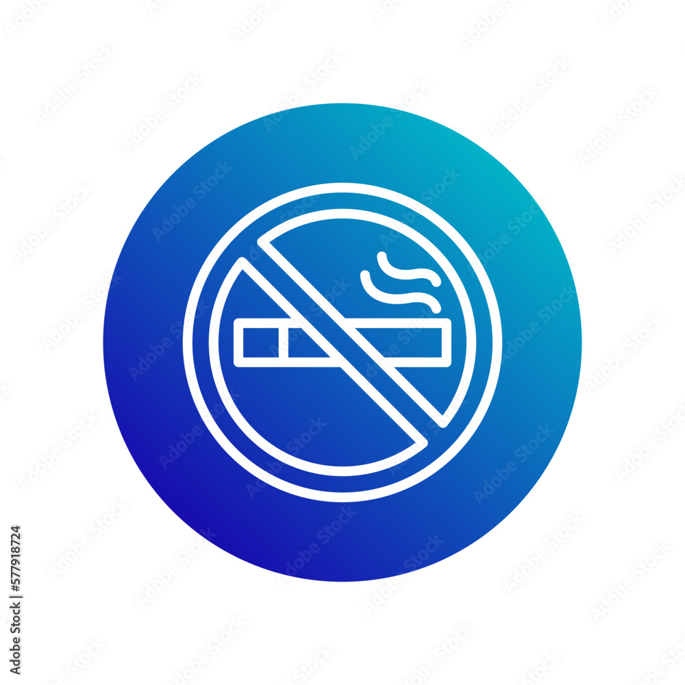 icon no smoking, icon Ramadan, vector illustration, editable color icon no smoking, icon Ramadan, vector illustration, editable color