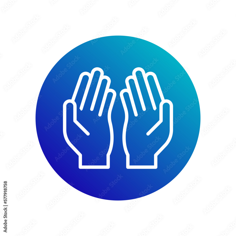 icon Hands Praying, icon Ramadan Kareem, vector illustration, editable color icon Hands Praying, icon Ramadan Kareem, vector illustration, editable color