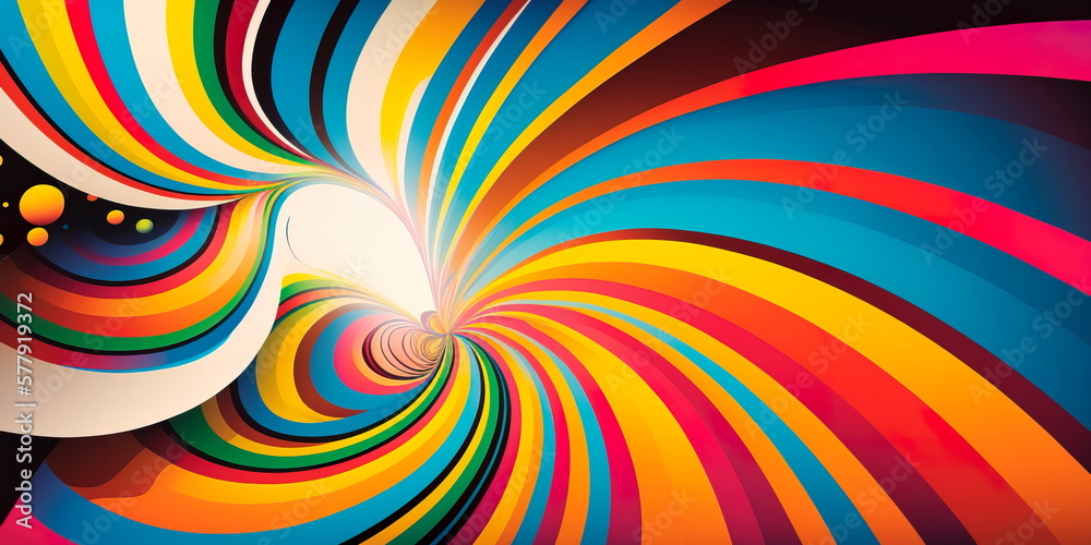 Rainbow-colored psychedelic background Generative AI Rainbow-colored psychedelic background Generative AI
