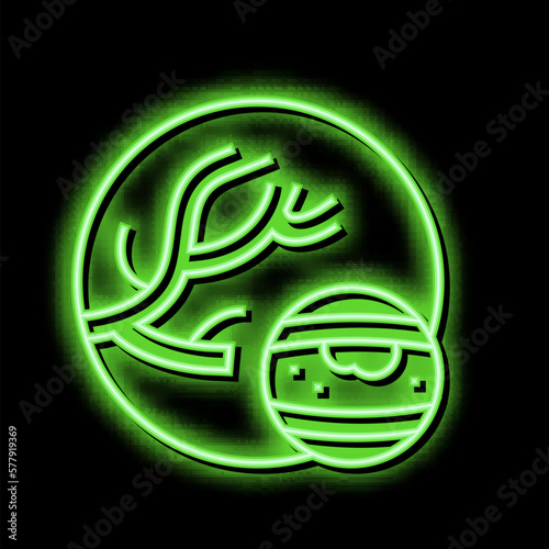 atheroma disease neon glow icon illustration
