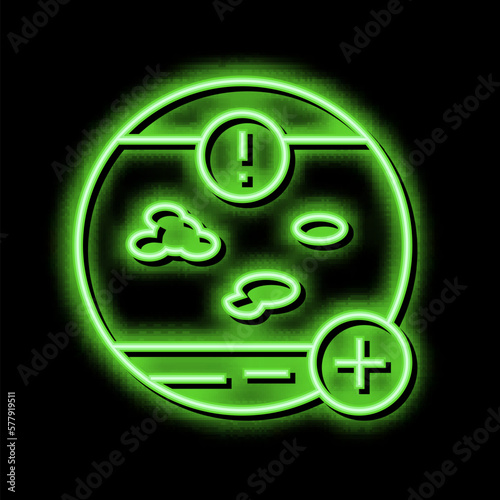 high-risk skin cancer clinic neon glow icon illustration
