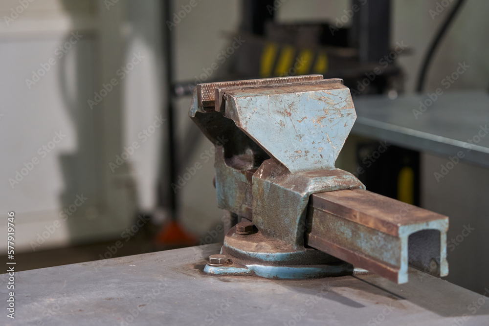 large cast iron locksmith vise in a locksmith shop large cast iron locksmith vise in a locksmith shop