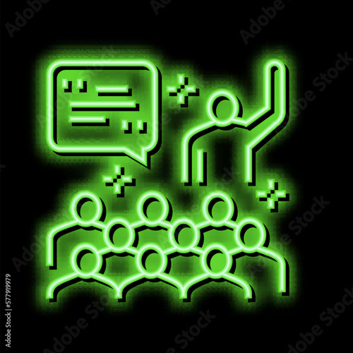 member forum answering on question neon glow icon illustration