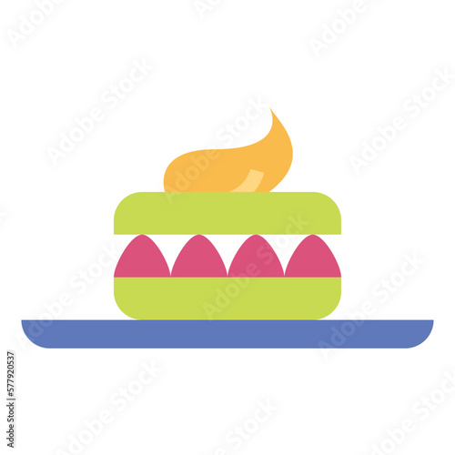 macaron flat icon style