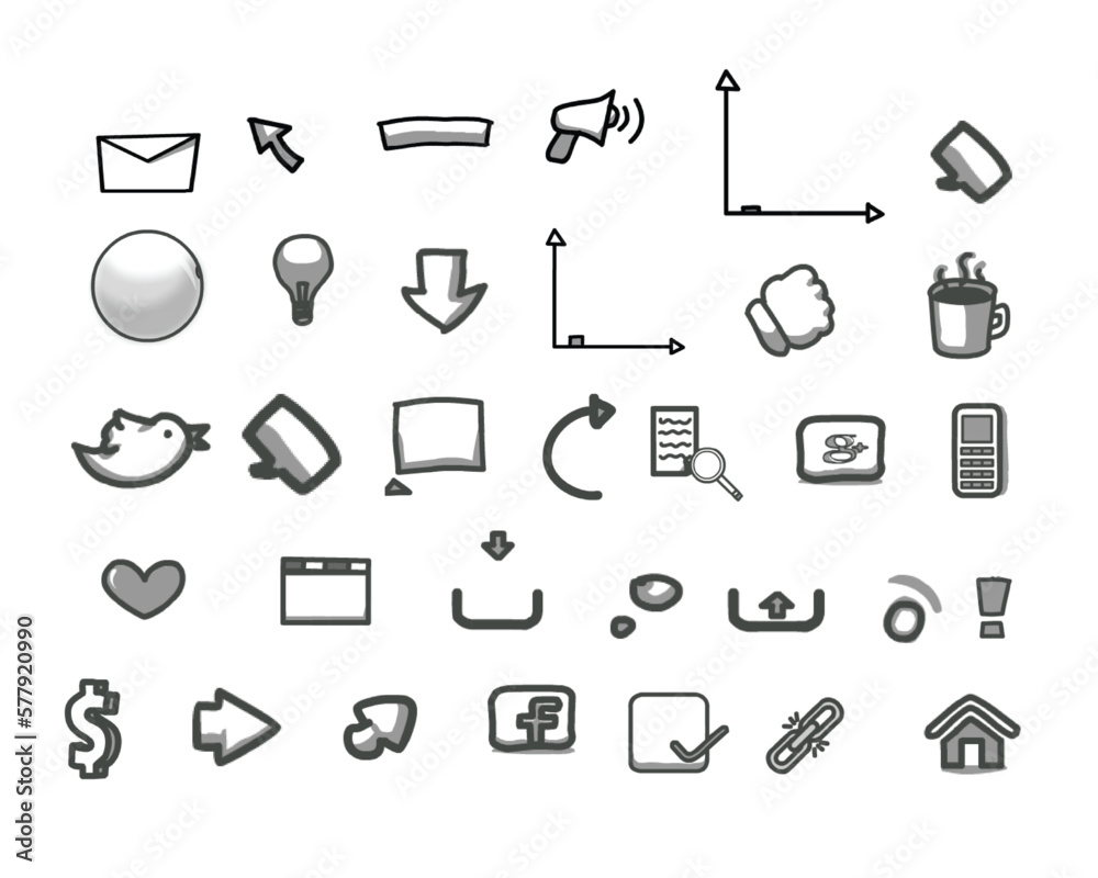 set of icons set of icons