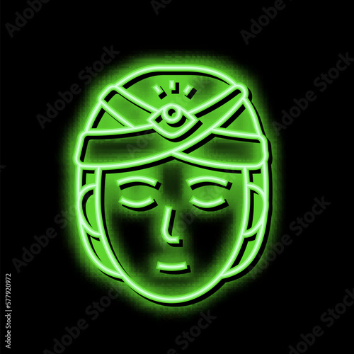 divination astrological neon glow icon illustration