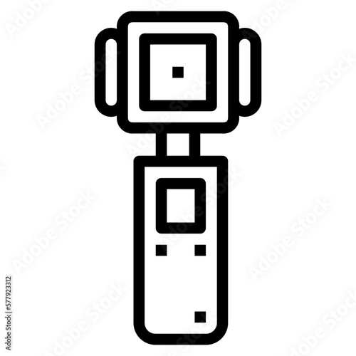 cation cam line icon style