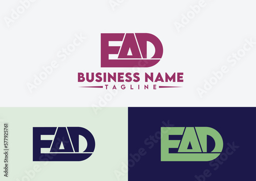 Letter EAD logo design, EAD letter logo
