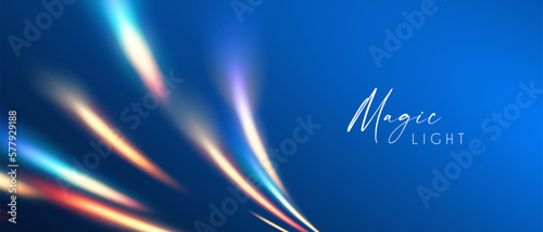 Morion light effect. Shining magic background. Transparent refraction elements