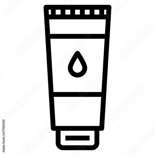 hand gel line icon style