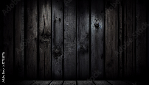 abstract black wooden texture background, vintage tone style, Generative AI