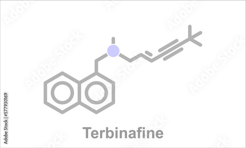 Simplified formula icon of terbinafine.