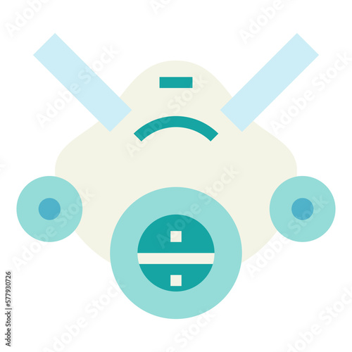 gas mask flat icon style