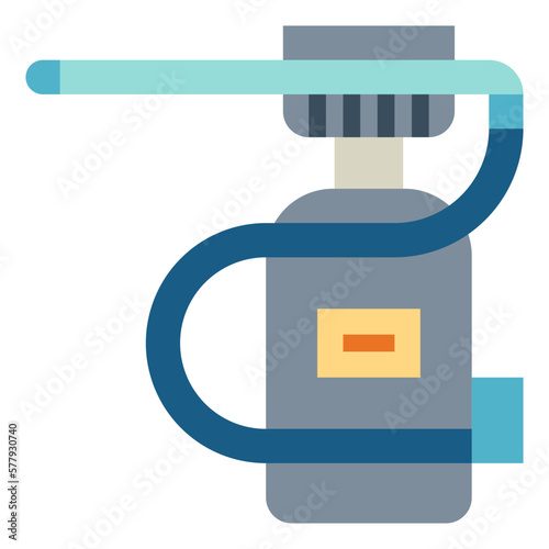 spray tank flat icon style