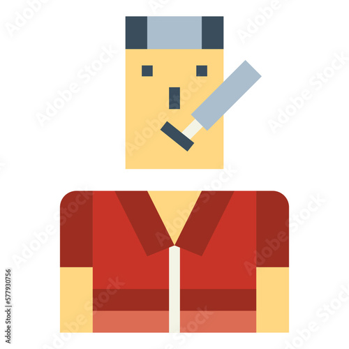 sick flat icon style