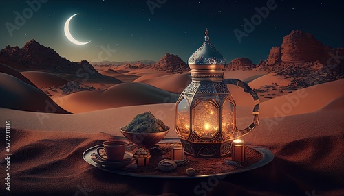 Ramadan Islam Holiday Religion illustration  generative ai