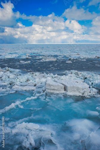 Beautiful Japanese scenery in winter- glacier