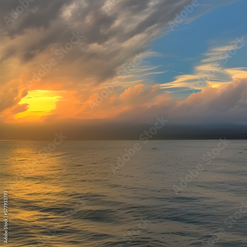 Sunset over sea 