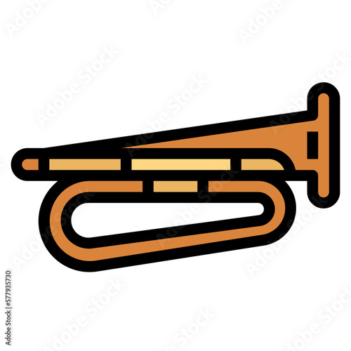 bugle filled outline icon style