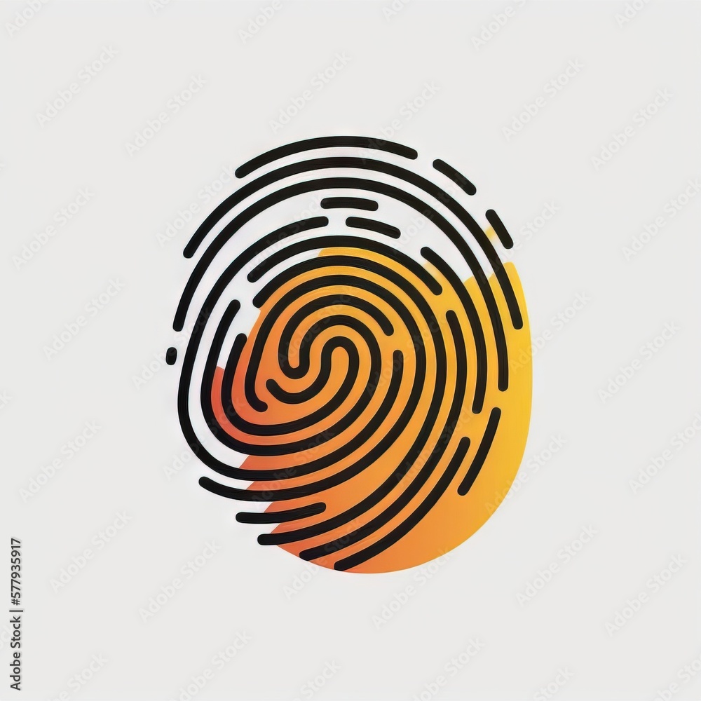 Login with fingerprint scanning technology. Fingerprint to identify personal. Security system concept. Generative Ai Login with fingerprint scanning technology. Fingerprint to identify personal. Security system concept. Generative Ai
