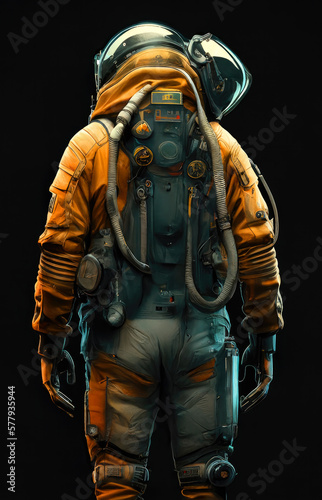 astronaut, cosmos, retro sci fi exploration suit. ai generative © ZoomTeam