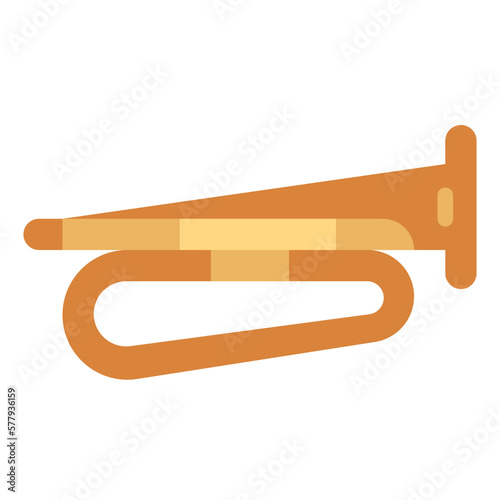 bugle flat icon style