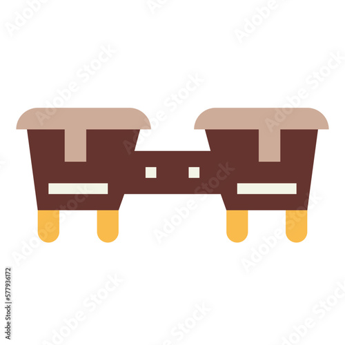 bongo flat icon style