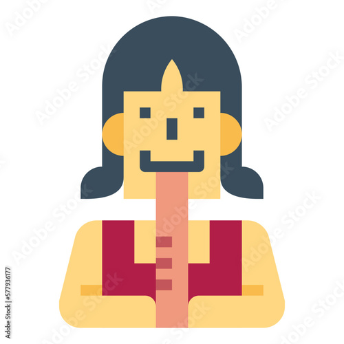 flute flat icon style