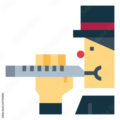 flute flat icon style