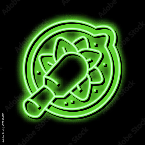 prepare homeopathy medicine neon glow icon illustration
