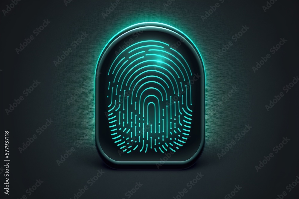 Login with fingerprint scanning technology. Fingerprint to identify personal. Security system concept. Generative Ai Login with fingerprint scanning technology. Fingerprint to identify personal. Security system concept. Generative Ai
