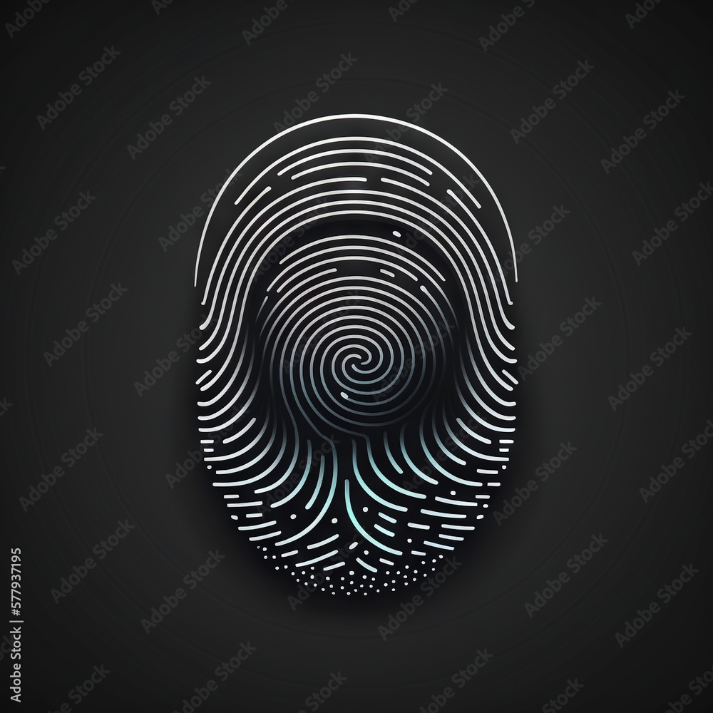 Login with fingerprint scanning technology. Fingerprint to identify personal. Security system concept. Generative Ai Login with fingerprint scanning technology. Fingerprint to identify personal. Security system concept. Generative Ai