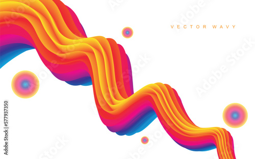 Abstract liquid banner collection colorful Modern banner.