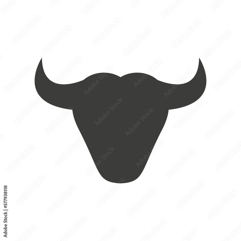 Bull bison icon vector illustration isolated on white background Bull bison icon vector illustration isolated on white background