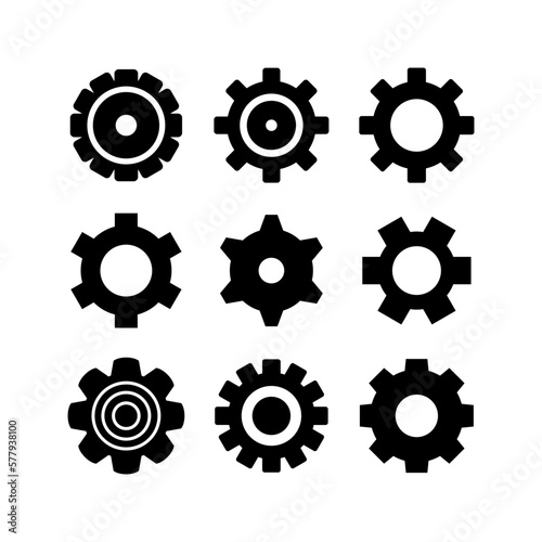 gear icon or logo isolated sign symbol vector illustration - high quality black style vector icons 