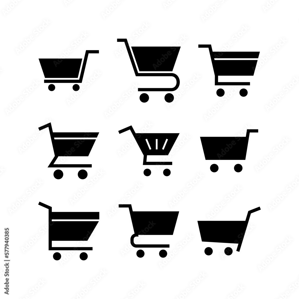 shopping cart icon or logo isolated sign symbol vector illustration - high quality black style vector icons
