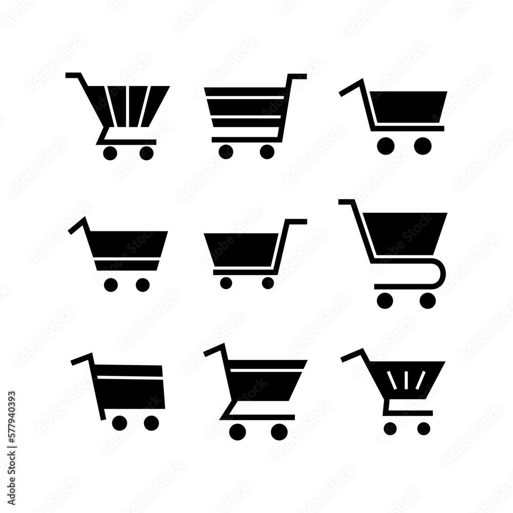 shopping cart icon or logo isolated sign symbol vector illustration - high quality black style vector icons
