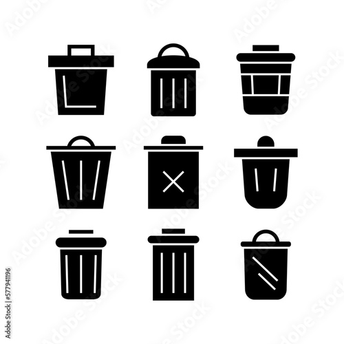 trash bin icon or logo isolated sign symbol vector illustration - high quality black style vector icons 