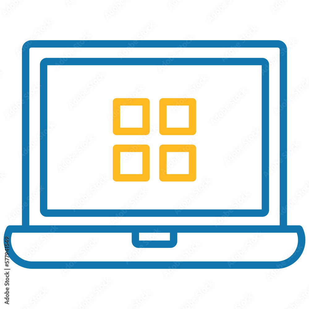 laptop and menu icon laptop and menu icon