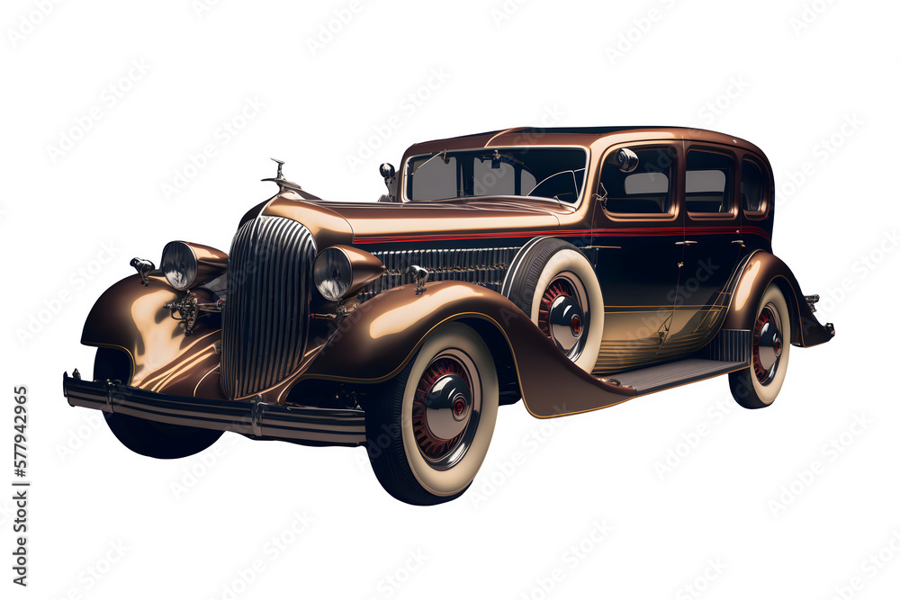 Antique Car, Art Deco Era Car, Retro Automobile, Old-Fashioned Automobile Collector's Model 3 Antique Car, Art Deco Era Car, Retro Automobile, Old-Fashioned Automobile Collector's Model 3