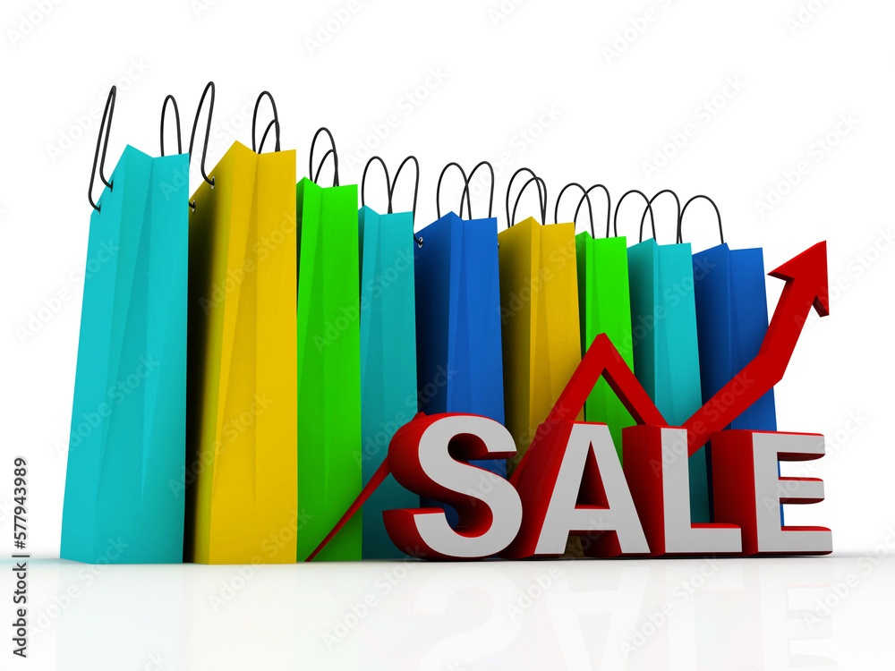 3d rendering e-shopping concept, shopping bag with Sale concept
3d rendering e-shopping concept, shopping bag with Sale concept