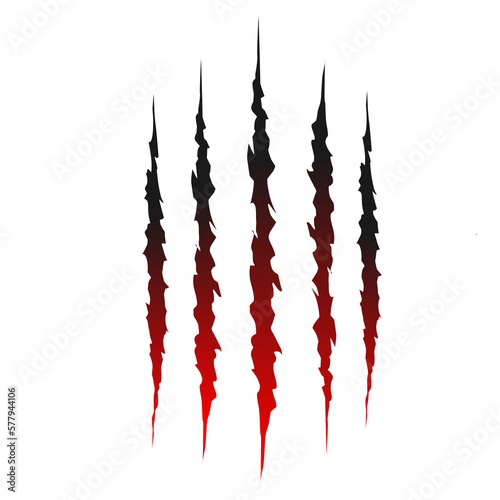 Claws scratches on png transparent background
